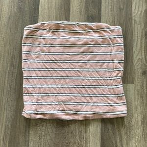 Pink and striped American Eagle tube top